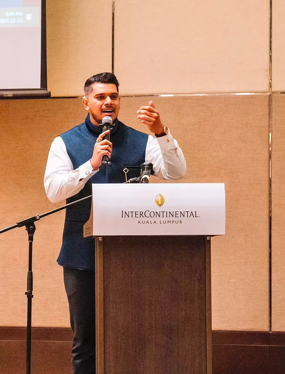 Avishek speaking at InterContinental Kuala Lumpur