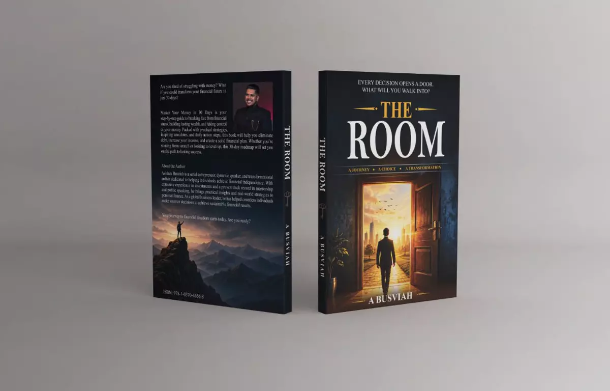 Book cover mockup for The Room by A Busviah